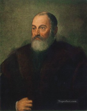 ティントレット Painting - 男性の肖像画 1560年 イタリア・ルネサンス ティントレット
